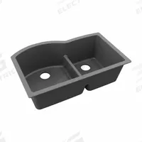 ELKAY Sink: 33 in Overall Lg, 22 in Overall Wd, 10 in Bowl Dp, 17 1/4 in Bowl Lg, 2 Bowls (MPN ELGHU3322RGT0). Key specifications — Brand: ELKAY; Color Family: Silver/Gray.