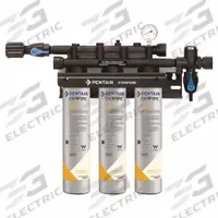 EVERPURE Water Filtration System: 0.2 micron, 7.5 gpm, 45,000 gal, 19 in Overall Ht (MPN EV920243). Key specifications — Connection Type: NPT; Filter Media: Carbon; Reduces: Chlorine Taste; Brand: EVERPURE.