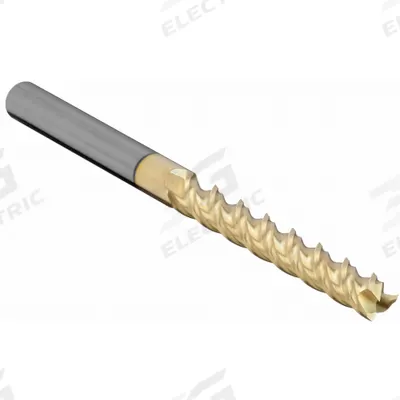 APPROVED VENDOR Square End Mill: Carbide, ZrN Coated, 3 Flute, 3/8" Mill Dia, 1-3/8" LOC - Carbide Square End Mills for Aluminum