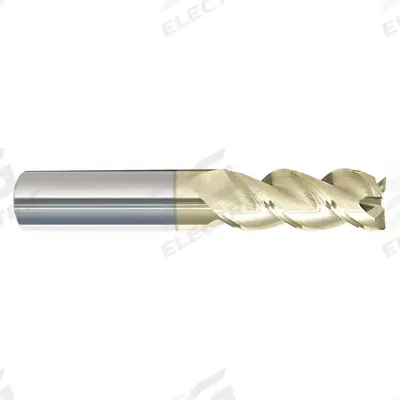 APPROVED VENDOR Corner Radius End Mill: Carbide, ZrN Coated, 3 Flute, 7/16" Mill Dia - Carbide Corner-Radius End Mills for Aluminum