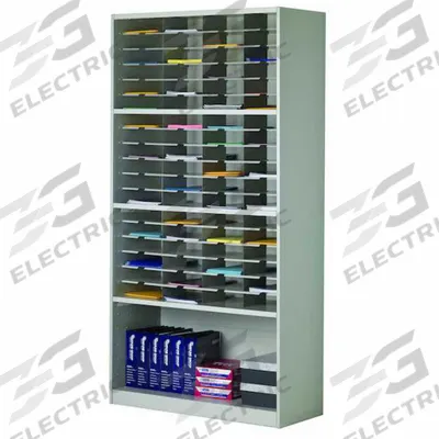 SAFCO Literature and Mail Organizer: Gray, 72 Compartments, 16 in Overall Dp - Literature Sorters