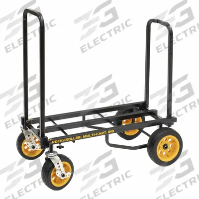 ROCK N ROLLER Convertible Hand Truck: 700 lb as Hand Truck, Dual-Loop, Black/Yellow - Extra-Versatile 4-Position Steel Convertible Hand Trucks with Extendable Frame