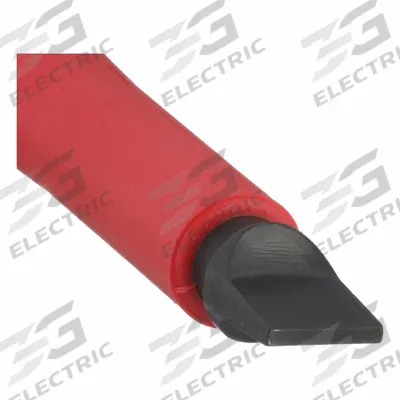 WIHA Insulated Slotted Screwdriver: Insulated SoftFinish, 10.0 mm Tip Size, Long Lg - Insulated Slotted Screwdrivers