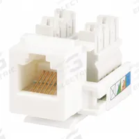 MONOPRICE Keystone Jack: Punch-Down, Category Jacks, 1 Ports, White, 5e, 7296. Key specifications — Color: White; Display Sell UOM: EA; Brand: MONOPRICE.