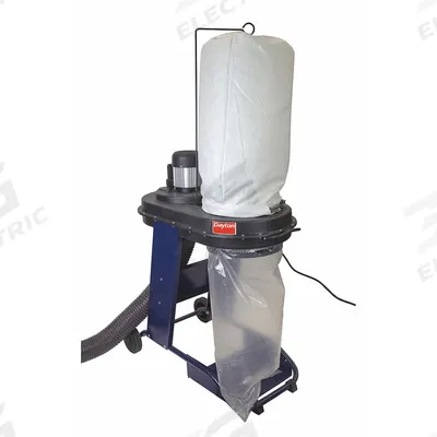 Dayton Wood Dust Collector: Single-Stage, 120V AC - Mobile Single-Stage Wood Dust Collectors