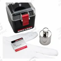 RICE LAKE WEIGHING SYSTEMS Calibration Weight Kit: 100 g Nominal Mass, Cylinder Calibration Wt, 2 (MPN 82641). Key specifications — attr1385174: Case; attr1385170: RICE LAKE WEIGHING SYSTEMS; attr1385171: Stainless Steel.