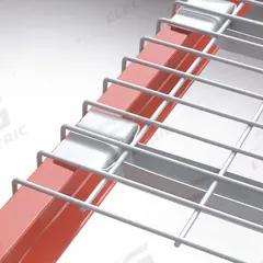 NASHVILLE WIRE Pallet Rack Decking: 52 in x 42 in, Waterfall, Flared Wire Decking, 4 ga Decking (MPN D4252EA3A2). Key specifications — Wire Decking Style: Flared; Finish: Powder Coated; Brand: NASHVILLE WIRE; Material: Steel; Decking Edge: Waterfall; Color: Gray.