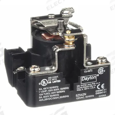 Dayton Open Power Relay: Surface Mounted, 120V AC, SPDT - Surface-Mounted Relays