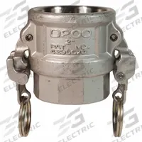 Cam and Groove Coupling: 6 in Coupling Size, 6 in -8 Thread Size, 5 21/32 in Overall Lg, FNPT (MPN RD600EZ). Key specifications — Thread Size: 6 in -8; Gasket Material: Nitrile; Fitting Type: FNPT; Includes Locking Arm: Yes; Body Material: 316 Stainless Steel; Brand: DIXON VALVE & COUPLING.