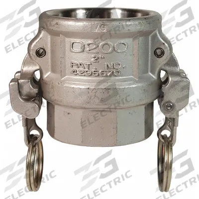 DIXON VALVE & COUPLING Cam and Groove Coupling: 6 in Coupling Size, 6 in -8 Thread Size, 5 21/32 in Overall Lg - Type D Stainless Steel Cam & Groove Fittings