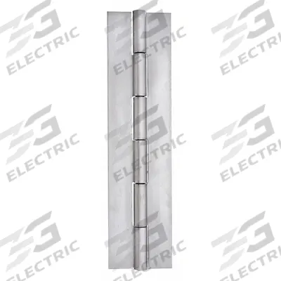 MARLBORO Piano Hinge: Stainless Steel, 96 in Leaf Ht - Full Surface-Mount Piano Hinges