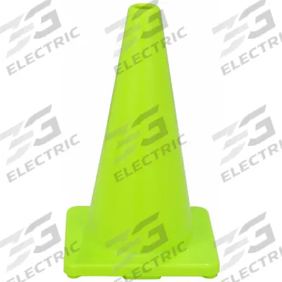 APPROVED VENDOR Traffic Cone: 18 in Cone Ht, Green, Non-Reflective, PVC - Traffic Cones for Non-Roadway Use