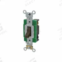 LEVITON Wall Switch: Toggle Switch, 3-Way, Maintained, Brown, 120/277V AC, 30 A (MPN 3033-2L). Key specifications — Illuminated: No; Voltage Rating: 120/277V AC.