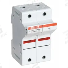 MERSEN Fuse Block: Finger-Safe, 2 Pole, 600 V AC, DIN Rail Mounting, Pressure Plate Termination (MPN US3J2I). Key specifications — Brand: MERSEN.