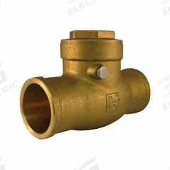HAMMOND VALVE Swing Check Valve: Swing, Inline Valve Body, 1/2 in Pipe Size, Sweat x Sweat, Brass (MPN 968-1/2). Key specifications — Brand: HAMMOND VALVE.