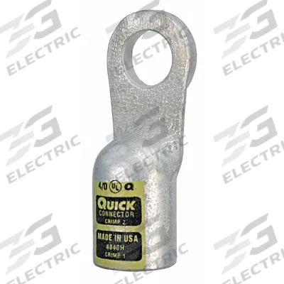 FUSION Lug Starter/Ground: Heavy Wall Lug, Lug, Tin Plated Copper, 4/0 ga, Yellow - Heavy Wall Lugs