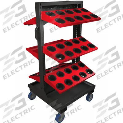 HUOT Tool Holder Cart: For HSK100A Taper - Mobile CNC Toolholder Racks