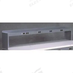 TENNSCO Electrical Shelf Riser: 48 in Overall Wd, 15 in Overall Dp, Gray, Carbon Steel, Steel, 18 in (MPN RE-18-1548). Key specifications — Includes Mounting Hardware: Yes; Color: Gray.