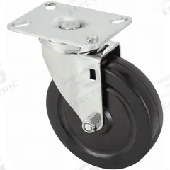 APPROVED VENDOR Plate Caster: Swivel, No Brake, Rubber, 4 in Wheel Dia., 1 1/4 in Wheel Wd, Swivel (MPN 33H917). Key specifications — attr1100274: APPROVED VENDOR; attr1100312: Black; attr1176041: Swivel.