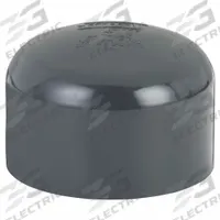 End Cap: PVC, For 4 in Duct Dia, 3 1/8 in Overall Lg, 4 1/2 in Inlet Dia, 0.1875 in Material Thick (MPN PVCCA04). Key specifications — Brand: PLASTIC SUPPLY.