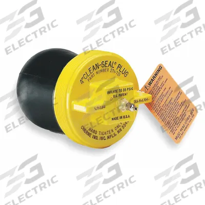 CHERNE Pipe Plug: For 4 in Pipe, Textured Body Surface, Natural Rubber Plug - Threaded Single-Size Plugs