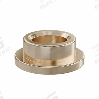 OILITE Flanged Sleeve Bearing: Bronze, SAE 841, 1/4 in Bore, 3/8 in OD, 3/16 in Lg - Lubricated General Purpose Metallic Flanged Sleeve Bearings