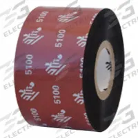 THERMAL TRANSFER RIBBON: Zebra, 1.57 in Ribbon Wd, 1,476 ft Ribbon Lg, 1 in Core Dia., Black, Resin (MPN 05100BK04045). Key specifications — Compatible Printer Model: ZT510; Color: Black.