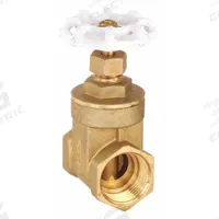 MILWAUKEE VALVE Gate Valve: 1/2 in, Brass, Non-Rising, FNPT x FNPT, 200 psi CWP, Wheel, Solid Wedge (MPN UP667-1/2"). Key specifications — Bonnet Material: Brass; Brand: MILWAUKEE VALVE; Wedge Material: Brass.
