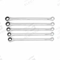 GEARWRENCH Box End Wrench Set: Alloy Steel, Chrome, 5 Tools, 20 mm to 25 mm Range of Head Sizes (MPN 85987). Key specifications — attr324927: GEARWRENCH; attr309452: Tray; attr309451: No; attr309461: Chrome; attr309460: Alloy Steel; attr309463: No; attr309449: 20 mm to 25 mm.