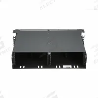 PANDUIT Fiber Optic Rack Enclosure: Full-Wd, 2 RU, 15.11 in Dp, Black Steel, 3.4 in Ht, 19.69 in Wd (MPN FLEX2U06). Key specifications — Brand: PANDUIT; Includes Mounting Hardware: Yes; Rack Width Type: Full-Width.