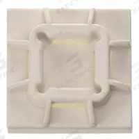 PANDUIT Cable Tie Mounting Base: 0.2 in Slot Wd, 0.06 in Slot Ht, White, 0.75 in Wd, 100 PK (MPN SGABM20-A-C). Key specifications — For Use With: Miniature and Intermediate Cable Ties; Size: 0.75 in L x 0.75 in W x 0.2 in H; Color: White; Brand: PANDUIT.