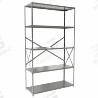 HALLOWELL Metal Shelving: Standalone, Medium-Duty, 48 in x 18 in, 84 in Overall Ht, 5 Shelves (MPN F5710-18HG). Key specifications — Frame Material: Steel; Shelving Material: Steel; Assembled: Unassembled; Color: Gray; Brand: HALLOWELL.
