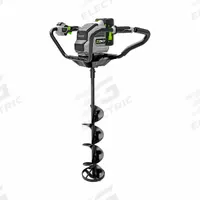 EGO Power Earth Auger: Cordless, Tool Only, 8 in Max Drilling Capacity, 210 RPM Max Speed, Clockwise (MPN IG0800). Key specifications — Rotation: Clockwise; Brand: EGO; Battery Capacity: 5.0 Ah.