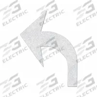 RAE Preformed Thermoplastic Pavement Markings: Reversible Turn Arrow, White, 8 ft Lg, 6 1/8 ft Wd (MPN PR-TH-3544). Key specifications — Legend: Reversible Turn Arrow; Brand: RAE; Color: White; Adhesion Method: Hand Torch; Material: Thermoplastic.