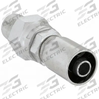 WEATHERHEAD Hydraulic Crimp Fitting: Steel x Steel, Straight, -6 For Hose Dash Size - Weatherhead Crimp Hydraulic Hose Fittings with NPTF Connection
