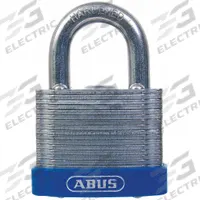 ABUS Padlock: Steel, Unfinished, Silver, Std Shackle, Steel, 63/64 in Vert Clearance, ABUS 41 Eterna (MPN 41/50 MK KD). Key specifications — Series: ABUS 41 Eterna; Brand: ABUS.