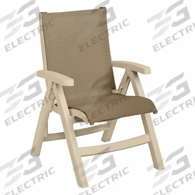 GROSFILLEX Folding Chair: Taupe, Sandstone, Matte, 18 1/2 in Seat Ht, 25 in Seat Wd - Folding Chairs