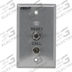 CREST HEALTHCARE SUPPLY Patient Room Station: Compatible with Nurse Call System, 2 3/4 in Overall Wd (MPN BS-8500C). Key specifications — Standards: FDA Listed; Manufacturer Part Number: BS-8500C; Color: White; Voltage: 12V DC; Brand: CREST HEALTHCARE SUPPLY; Call Station Type: Patient Room Station; Material: Stainless Steel; Compatible Product Type: Nurse Call System.