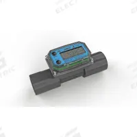 FLOMEC Watermeter: Flow Meter, Turbine, 1 in FNPT, 1 in Connection Size, FNPT, 5 gpm – 50 gpm, PVC (MPN TM10NQ9GMA). Key specifications — Product Type: Flow Meter; Rotor Material: PVDF; Accuracy %: +/-3%; Brand: FLOMEC; Unit Of Measure: Gallons; Display Type: Digital; Termination: Not Listed.