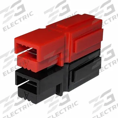 ANDERSON POWER PRODUCTS Two Row 2x1 Finger Proof Mate Housing: Black/Red - Powerpole Connector Housings