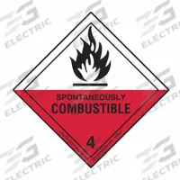 LABELMASTER DOT Container Label: Spontaneously Combustible, 3 15/16 in x 3 15/16 in, Paper, Label (MPN HML21). Key specifications — Brand: LABELMASTER; Message: Spontaneously Combustible.