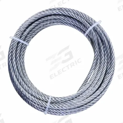 APPROVED VENDOR Wire Rope: Stainless Steel, 6 x 42, 1,320 lb Working Load Limit - Corrosion-Resistant Stainless-Steel Wire Rope