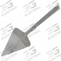CRESTWARE Cake/Pie Server: 11 1/2 in Overall Lg, Silver, Stainless Steel, Stainless Steel (MPN BUF5). Key specifications — Dishwasher Safe: Yes; Brand: CRESTWARE; NSF Certified: No; Handle Material: Stainless Steel; Blade Material: Stainless Steel.