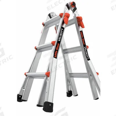 LITTLE GIANT Combination Ladder: 6 Configurations, Aluminum, 300 lb Load Capacity - All Configuration Multifunction Ladders