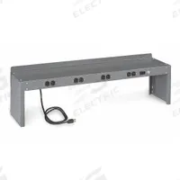 TENNSCO Mobile Workbench Riser: Steel, 45 in Overall Wd, 8 in Overall Dp, Gray (MPN RE-1045WK). Key specifications — Brand: TENNSCO; Includes: Electrical Outlets.