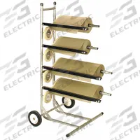 Masker with Cutter: Steel, Masking Dispenser with Cutter, Paper, Mobile, Horizontal, Includes Cutter (MPN 78007). Key specifications — Material: Steel; Roll Orientation: Horizontal; Brand: KEYSCO TOOLS; Capacity: (2) 18 in Rolls; Lockable Wheels: No.
