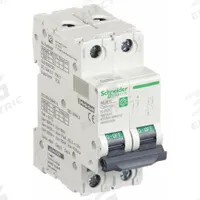SCHNEIDER IEC Supplementary Protector: 25 A Amps, 500V DC, 5kA at 250V DC, Screw Clamp, C60H-DC, D (MPN M9U31225). Key specifications — Terminal Connection: Screw Clamp; AC Voltage Rating: Not Rated; Curve Type: D; DC Voltage Rating: 500V DC; Max. AIR Rating: 5kA at 250V DC; Series: C60H-DC; Brand: SCHNEIDER.