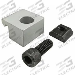 Standard Angle Clamp Block: Std Angle Clamp Block, 15 Series, For 21/64 in Slot Wd, 1 Holes, 1 PR (MPN 4468). Key specifications — Material: Aluminum; Mounting Type: Slide-In; Brand: 80/20; Finish: Anodized.