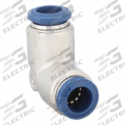 AIGNEP USA Push-Fit Elbow Fitting: 3/8 in OD x 3/8 in OD Size, Brass, Silver - Nickel-Plated Brass Tube Fittings