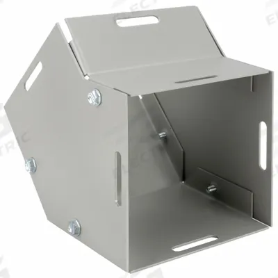 WIEGMANN Wireway 45 Degree Elbow: 6 in Wd, 6 in Ht, 16 ga Gauge, 1, Screw-On Cover - 45 Degree Elbows for Indoor Wireways